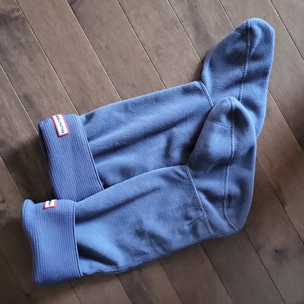 Hunter Blue Fleece Boot Socks